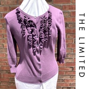 🚨 SALE  Ruffled Purple Button Down Cardigan
